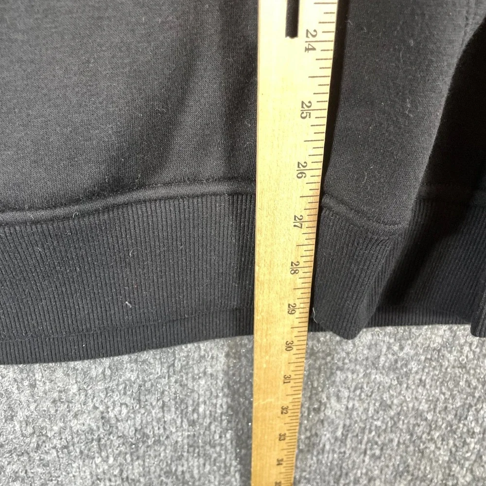 True Religion Hoodie Mens Medium Black Pullover Sweatshirt Buddha Spell Out $119